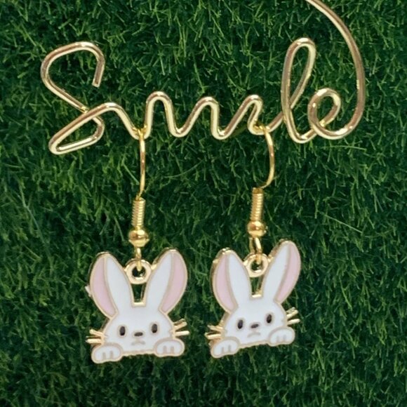 Bunny Earring, Easter Bunny, Easter Basket Gift, Gift, Rabbit, Easter Earring - Picture 4 of 4